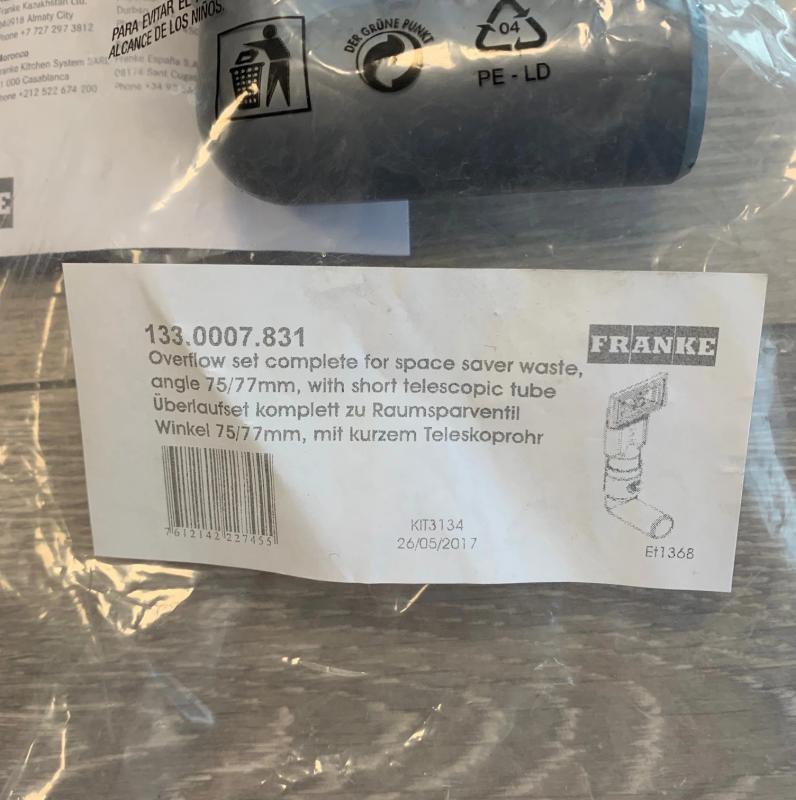 Φράνκε Σετ Υπερχείλισης Καθολικό επιπλέον κοντό 133.0052.765