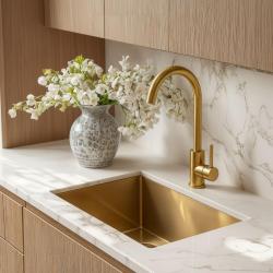 Quadri York κουζίνας μπαταρία PVD ματ χρυσό με περιστρεφόμενο στόμιο 1208955905