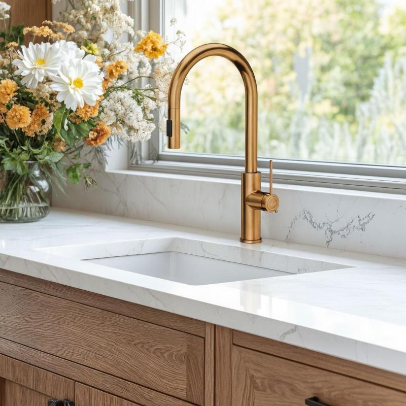 Quadri Retford μπαταρία κουζίνας χαλκού με αποσπώμενο στόμιο και λειτουργία ψεκασμού 1208956086