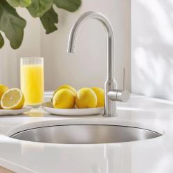 Quadri Stamford μπαταρία κουζίνας χρωμίου με περιστρεφόμενη στρογγυλή έξοδο 1208956110