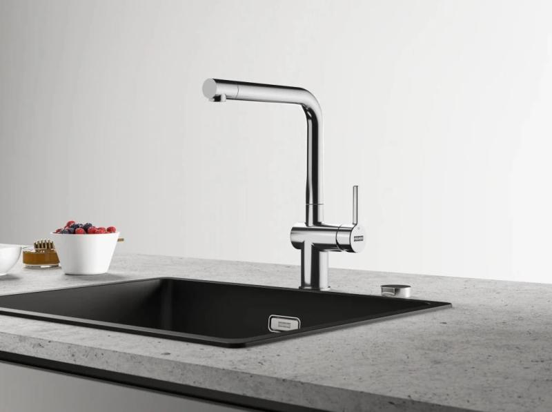 Φράνκε Active L Μπαταρία κουζίνας χρώμιο με αποσπώμενο ντους χειρός 115.0653.379