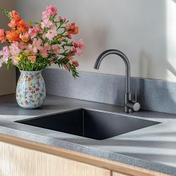 Ausmann Turt από γυαλιστερό μέταλλο νεροχύτης PVD NANO 40x40 υποδομή επίπεδη κατασκευή και επικατασκευή 1208956946