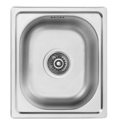 Ausmann Basic μικρό ανοξείδωτο νεροχύτη επιφάνειας 33x38 εκατοστά με συμπεριλαμβανόμενη σιφώνα 1208956972