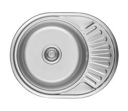 Ausmann Basic ανοξείδωτος εντοιχισμένος νεροχύτης με αποστραγγιστήρα, αναστρέψιμος 57x45 cm, συμπεριλαμβανομένου σιφονιού 1208956973