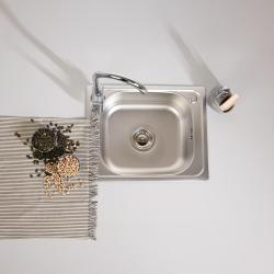 Ausmann Basic λινάτσα ανοξείδωτο αναδιπλούμενο νεροχύτη 50x40 εκ. συμπεριλαμβανομένου του σιφώνα 1208956977