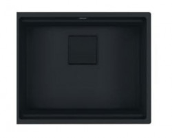 Φράνκε Κούμπους KNG 110.52 μαύρος ματ νεροχύτης 52x42 με μαύρο καπάκι αποχέτευσης για υποκατασκευή 125.0685.161