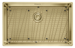 Franke Mythos Masterpiece BXM 210.68 Μεγάλο PVD Χρυσό 685x410mm Επίπεδη Κατασκευή και Υποδομή Νεροχύτης 127.0674.533