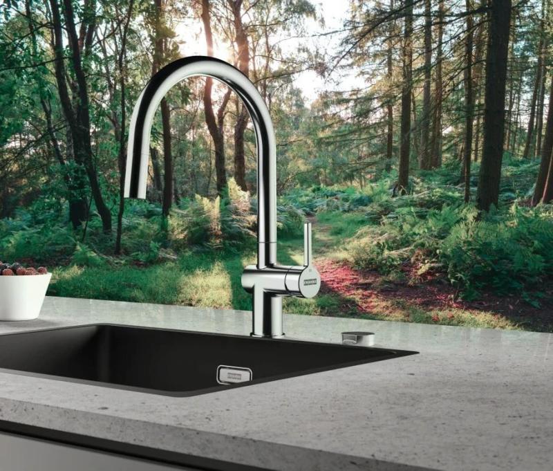 Φράνκε Active J Μπαταρία κουζίνας χρωμίου με αποσπώμενο εκνέφωμα 115.0653.401