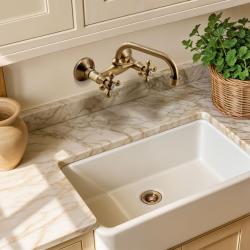 AquaTrimo Vivaldi κλασική χάλκινη κουζίνα επιτοίχια βρύση πάνω στόμιο 21VV7066BN