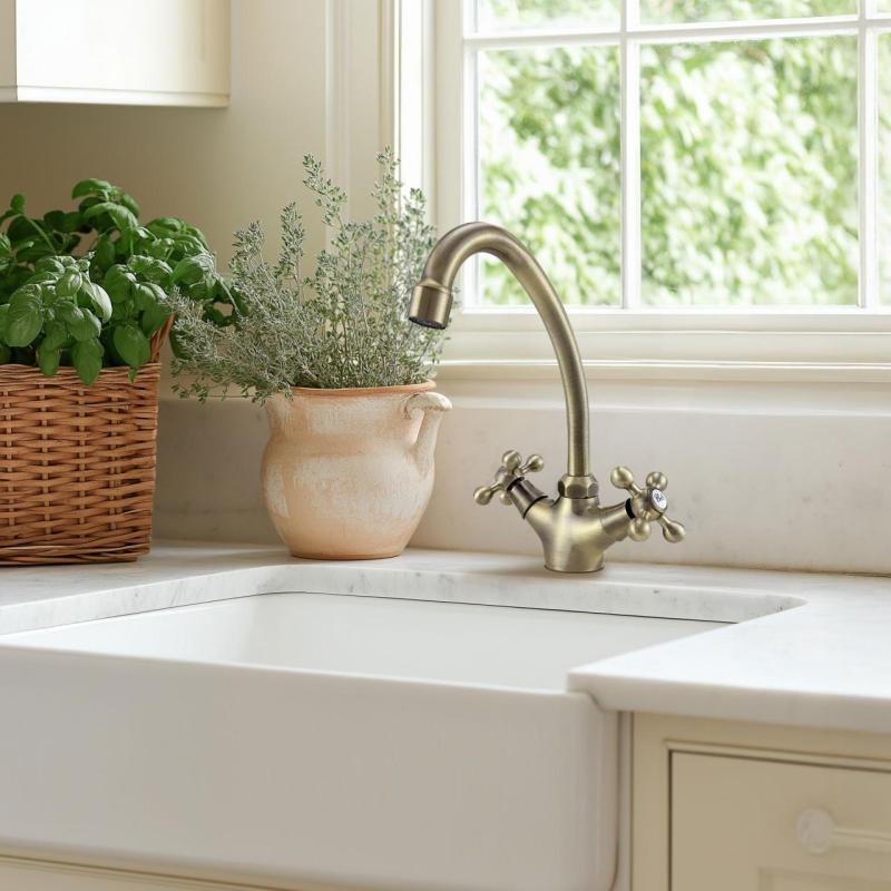 ΑκουαΤρίμο Βιβάλντι νοσταλγική βρύση κουζίνας μπρούντζος 21VV7067BN