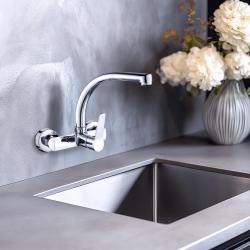 AquaTrimo Chopin κουζίνας τοίχου βρύση με άνω ροή χρωμίου 21CP7073CM