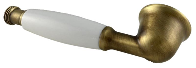 PB κλασική μπρούντζινη χειροκίνητη ντουζιέρα με λευκή λαβή 1208957104