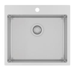 Αούσμαν Ή Μπλε νεροχύτης από ανοξείδωτο ατσάλι 55x50cm για επίπεδη και επιφανειακή κατασκευή με τρύπα για βρύση 1208957118