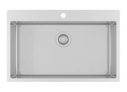 Ausmann Oder Blue μεγάλο ανοξείδωτο νεροχύτη 79x50cm επίπεδη κατασκευή και επιφανειακή εγκατάσταση με οπή για βρύση 1208957119