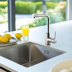 Ausmann Lavea βρύση κουζίνας από ανοξείδωτο ατσάλι με περιστρεφόμενο στόμιο και περιστρεφόμενο αεριστήρα 1208957160