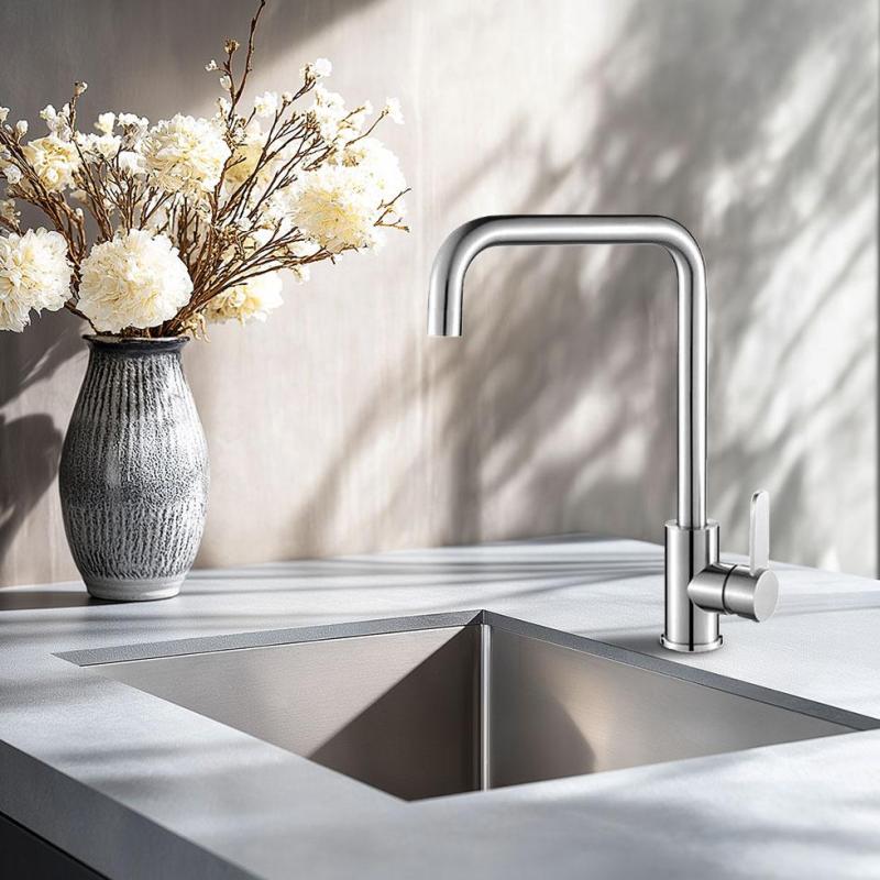 ΑκουαΤρίμο Σόλιντ συμπαγής ανοξείδωτη κουζίνα μίκτης με περιστρεφόμενο στόμιο 21SL7370SS