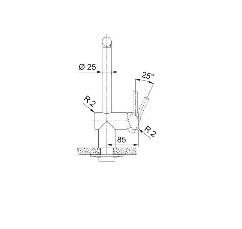 Franke χρυσή βρύση κουζίνας Atlas Neo με επεκτεινόμενο στόμιο pvd gold 115.0681.242