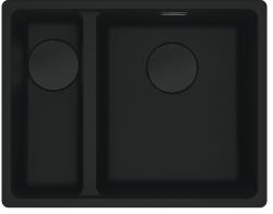 Franke Maris MRG 260/160-34-15 Fragranite black edition ματ μαύρος νεροχύτης επίπεδης εγκατάστασης μεγάλη λεκάνη δεξιά