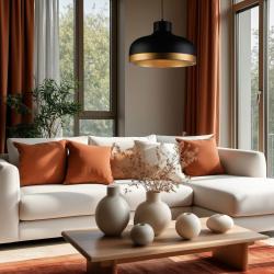 Decor Goldi μαύρο χρυσό μοντέρνο κρεμαστό φωτιστικό διάμετρος 42 εκ 4113