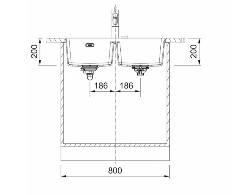 Franke Maris MRG 120-35-35 Fragranite μαύρη έκδοση ματ διπλή νεροχύτη επιφάνειας εργασίας