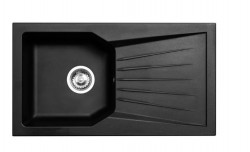 Ausmann Fibre 6 νεροχύτης μαύρος αναστρέψιμος με αποστραγγιστική επιφάνεια επιφάνειας 78x43.5 cm 1208957670