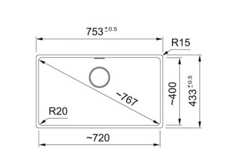 Franke Maris MRG 110-72 Fragranite έκδοση μαύρης ορυκτολιθικής ματ μαύρης νεροχύτης υποδομής
