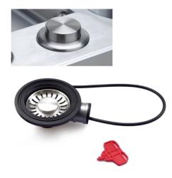 Franke σετ αποχέτευσης για νεροχύτες με ενσωματωμένη αποχέτευση (τούρμπο) με αυτόματη εκκένωση και κουμπί από ανοξείδωτο ατσάλι 1208957709