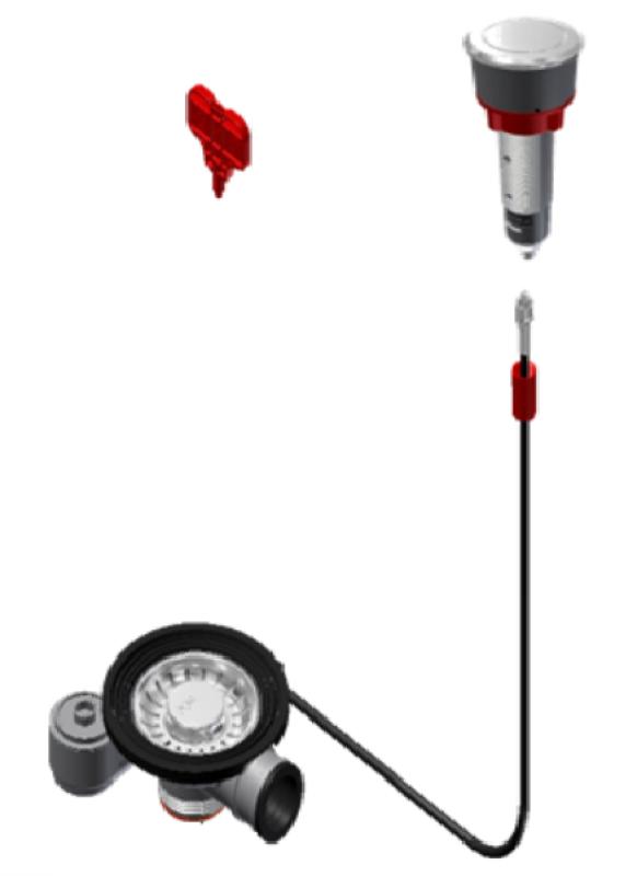 Franke σετ αποχέτευσης για νεροχύτες με ενσωματωμένη αποχέτευση (τούρμπο) με αυτόματη εκκένωση και κουμπί από ανοξείδωτο ατσάλι 1208957709