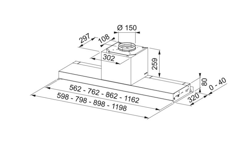 Φράνκε AQ Sense εντοιχιζόμενος απορροφητήρας ανοξείδωτο ατσάλι 90cm 305.0657.263
