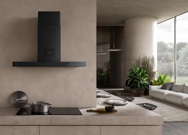 Φράνκε Mythos Air Hub T επιτοίχιο μοντέλο μαύρο ματ απορροφητήρας 90cm 325.0679.323