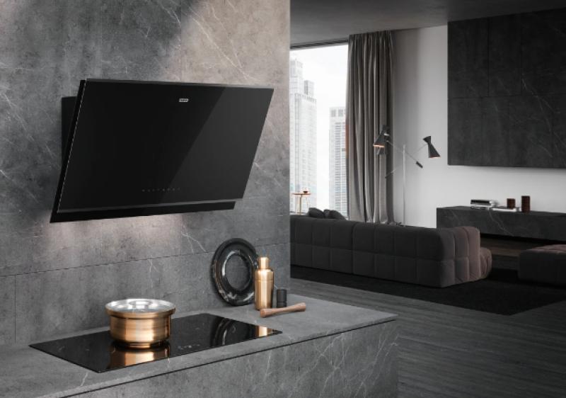 Φράνκε Μύθος Pro επιτοίχιο μοντέλο μαύρο γυαλί απορροφητήρας 90εκ 330.0682.353