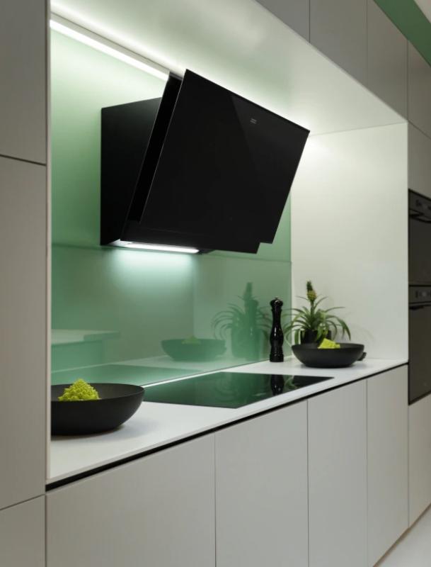 Φράνκε Μύθος Pro επιτοίχιο μοντέλο μαύρο γυαλί απορροφητήρας 90εκ 330.0682.353