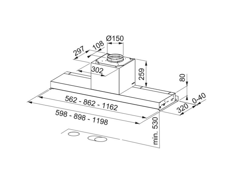 Φράνκε Maris Style Drip Free εντοιχιζόμενος απορροφητήρας από ανοξείδωτο ατσάλι 120εκ 305.0662.834