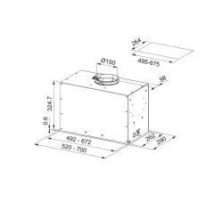 Φράνκε Μάρις Μποξ Φλος EVO εντοιχιζόμενος ανοξείδωτος απορροφητήρας 52εκ 305.0665.359
