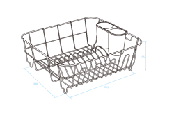 EPKA Πιάτο μαύρο στεγνωτήρι πιάτων ατσάλι 36.5x13.5x33cm 1208958244