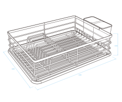EPKA Πιατοθήκη μαύρη από ατσάλι 43x14x32cm 1208958246.