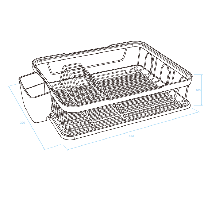 EPKA Πιατοθήκη μαύρο/χρυσό στέγνωμα πιάτων χάλυβας 43,3x10,5x32εκ 1208958249