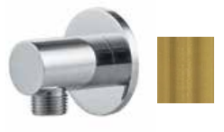 Επανάσταση στο νερό Flow σωλήνας ντους σύνδεσμος τοίχου καμπύλη σύνδεσης από ορείχαλκο φύσης T1625LE