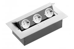 Καλώδιο επέκτασης επιφάνειας εργασίας, 3x πρίζα schuko, χωρίς καλώδιο, λευκό 1208958665