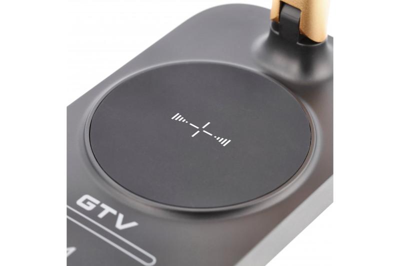 Bureau Lamp Bressi 8W 450lm AC220-240V 3-CCT Ασύρματη Φόρτιση USB PF>0.5 RA>80 Μαύρο / Χρυσό 1208962479