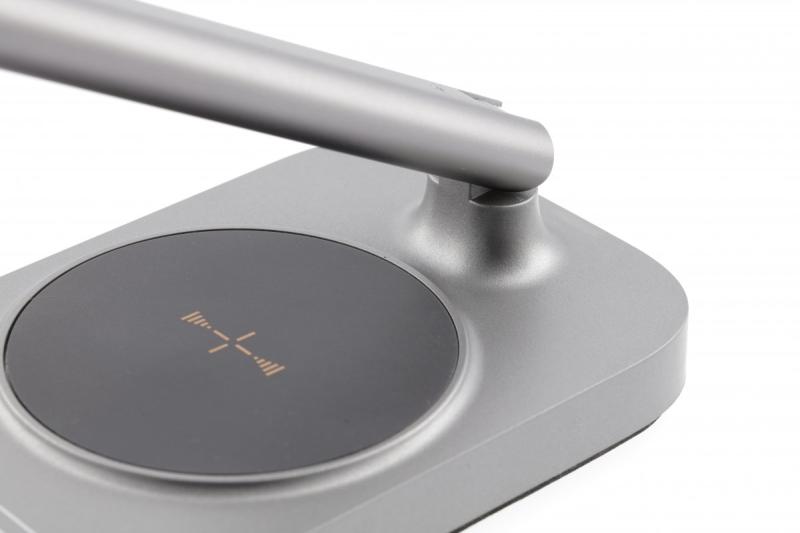 Bureau Deco Λάμπα Bressi 8W 450lm AC220-240V 3-CCT Ασύρματη Φόρτιση USB PF>0.5 RA>80 Γκρι 1208962480