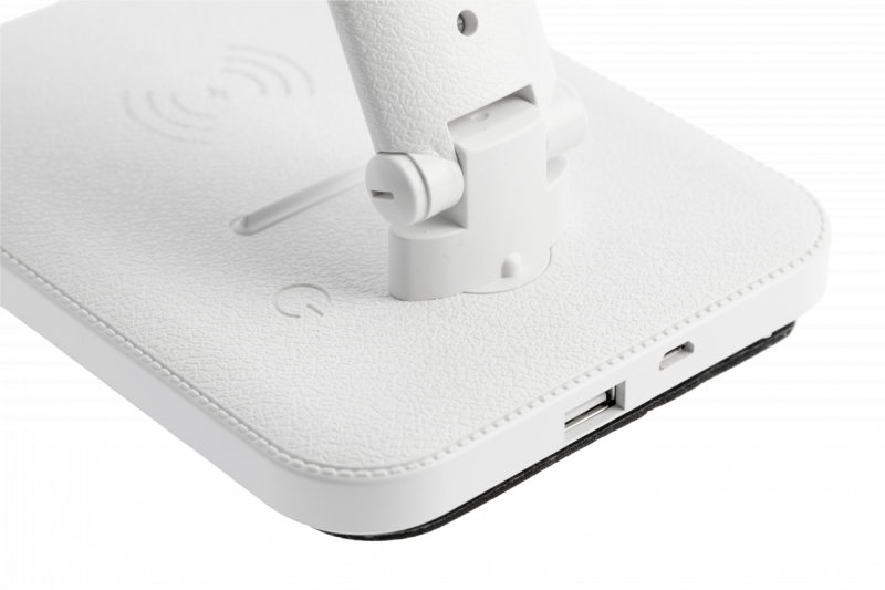 Διακοσμητικό IZUKA LED επιτραπέζιο φωτιστικό 6W 400lm AC220-240V 50/60Hz CCT επαγωγικός φορτιστής λευκό. 1208962496