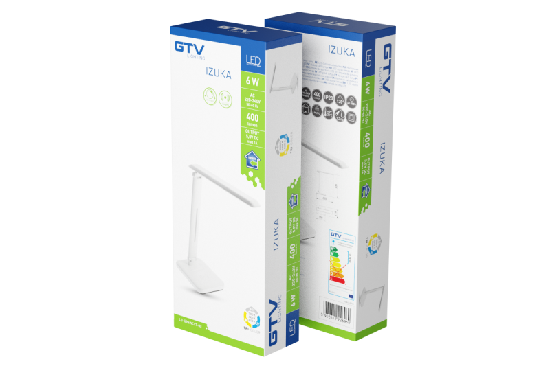 Διακοσμητικό IZUKA LED επιτραπέζιο φωτιστικό 6W 400lm AC220-240V 50/60Hz CCT επαγωγικός φορτιστής λευκό. 1208962496