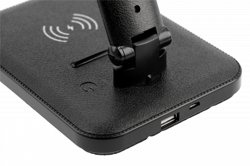 Διακοσμητική LED επιτραπέζια λάμπα IZUKA 6W 400lm AC220-240V 50/60Hz CCT επαγωγικός φορτιστής μαύρο. 1208962497