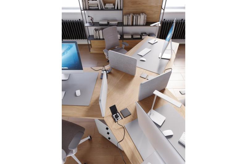 Διακοσμητικό Επιτραπέζιο Φωτιστικό Tritton 6W 340lm AC220-240V 4-CCT Ασύρματη Φόρτιση USB PF>0.5 RA>80 λευκό. 1208962517