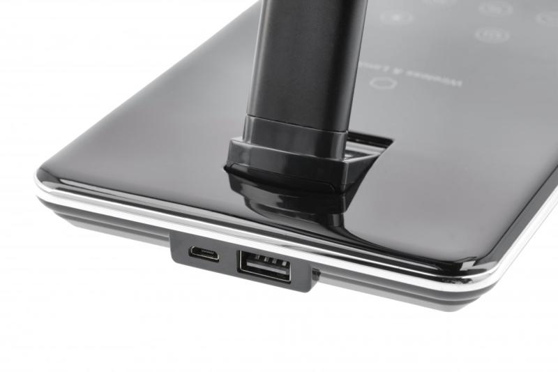 Διακοσμητική Επιτραπέζια Λάμπα Tritton 6W 340lm AC220-240V 4-CCT Ασύρματη Φόρτιση USB PF>0,5 RA>80 μαύρο 1208962518