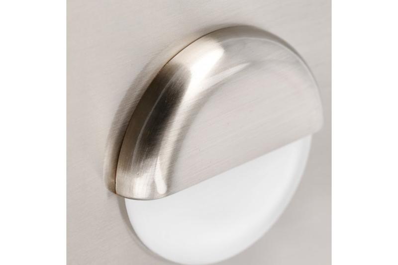 Διακοσμητικό LED φωτιστικό σκάλας ESCADA OB DC12V με στρογγυλό καπέλο από ανοξείδωτο γυαλί 0,8W 70lm 4000K, καλώδιο 150cm