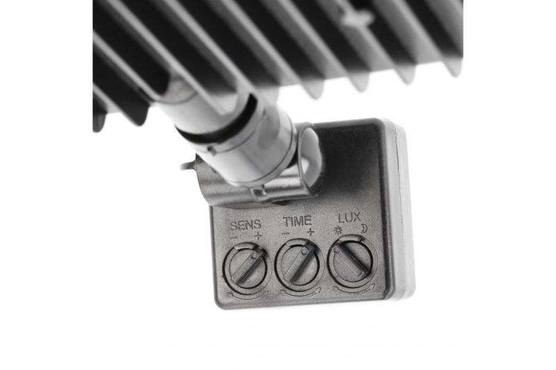 LED προβολέας iNEXT με αισθητήρα κίνησης 30W 2400lm, PF>0,9, RA>80, IP65, 120°, 6400K, μαύρο σώμα 1208962860
