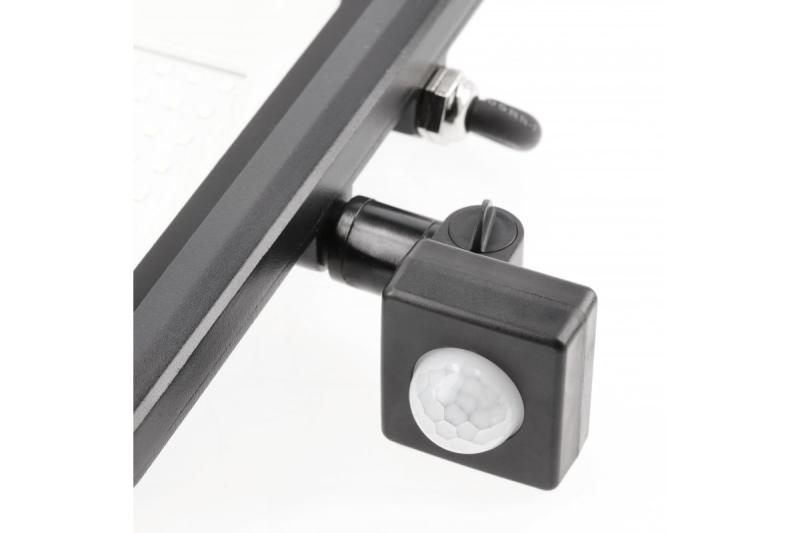 LED προβολέας iNEXT με αισθητήρα κίνησης 50W 4000lm, PF>0,9, RA>80, IP65, 120°, 6400K, μαύρο σώμα 1208962862