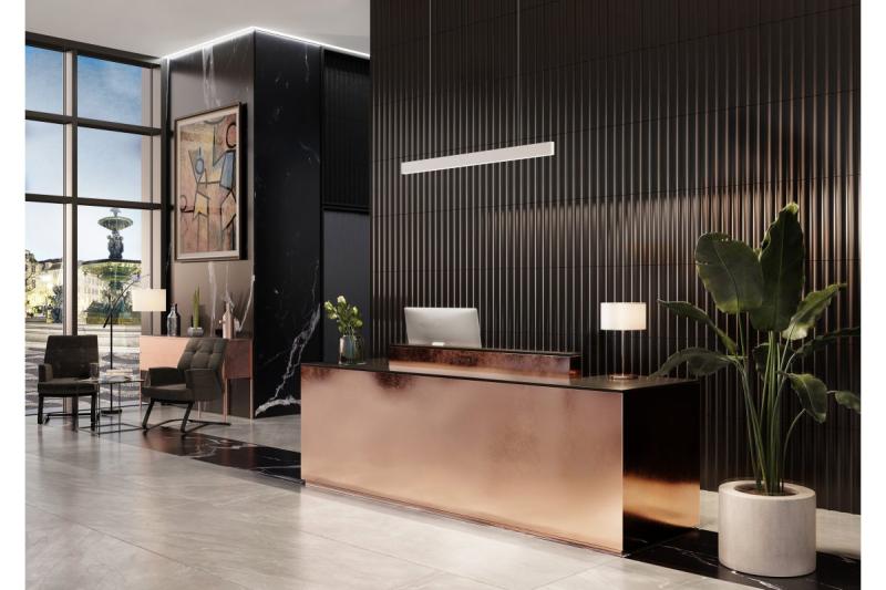 Διακοσμητικό LED κρεμαστό φωτιστικό LIVIA 40W 3600lm AC220-240V 50-60Hz 100° RA>80 IP20 AL/PC 4000K 120cm λευκό. 1208962914